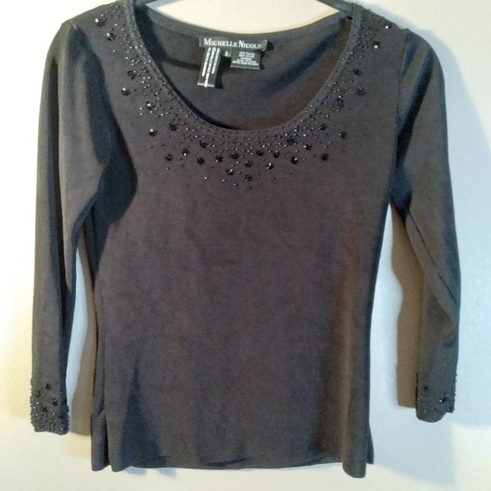🦋 Michelle Nicole Embellished Beaded Top Small